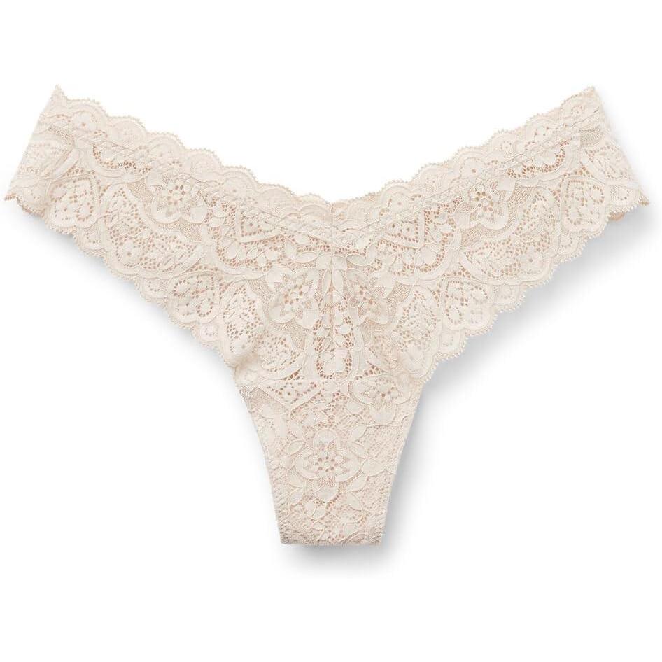 imageWomans 80sstyle Lace BrazilianNatural  Avorio Crema