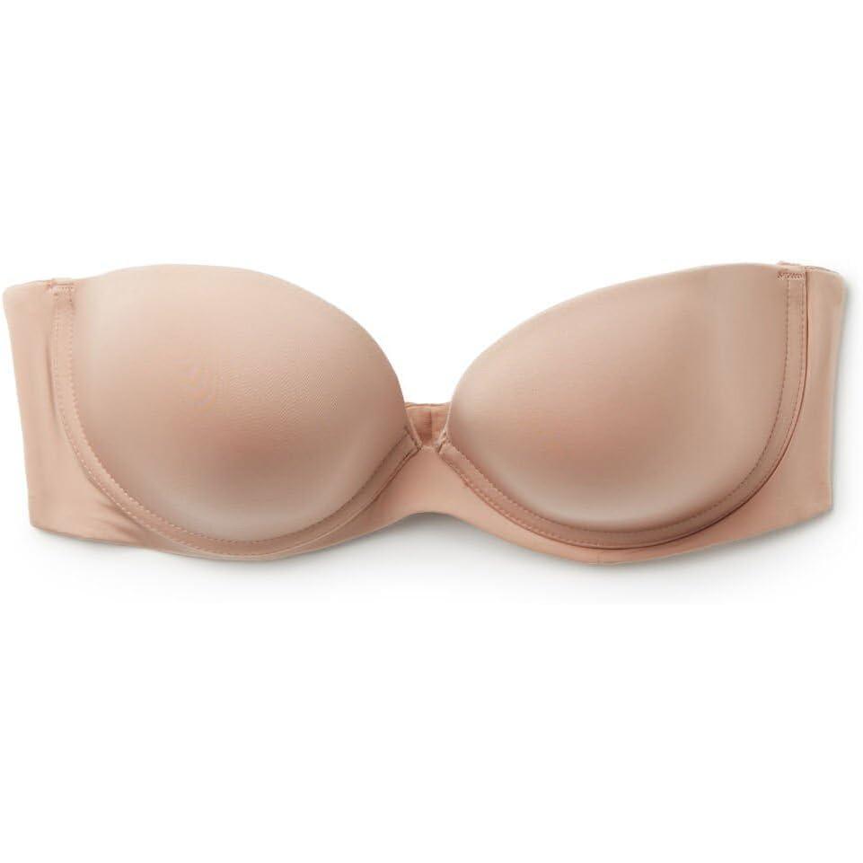 imageWomans Anna Bandeau Bra in Ultralight MicrofiberNatural  Honey Soft Beige