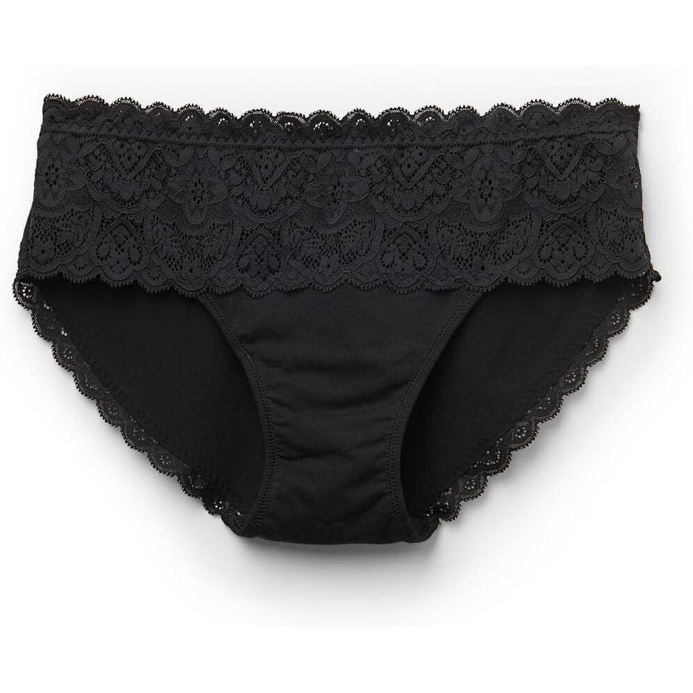 imageWomans Cotton Lace PantiesBlack  Black