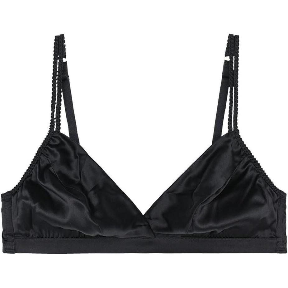 imageWomans Emma Refined Everyday Bralette Triangle Bra in SilkBlack  Nero