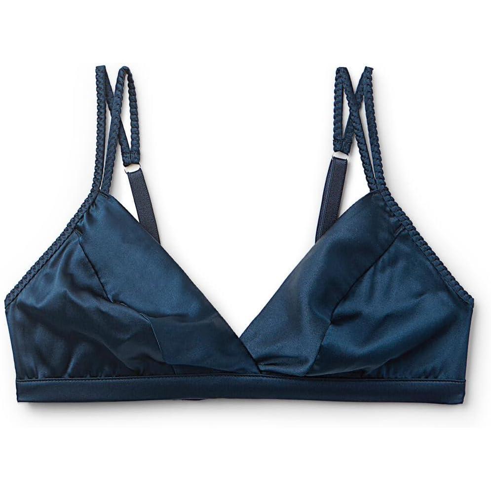 imageWomans Emma Refined Everyday Bralette Triangle Bra in SilkBlue  Intense Blue
