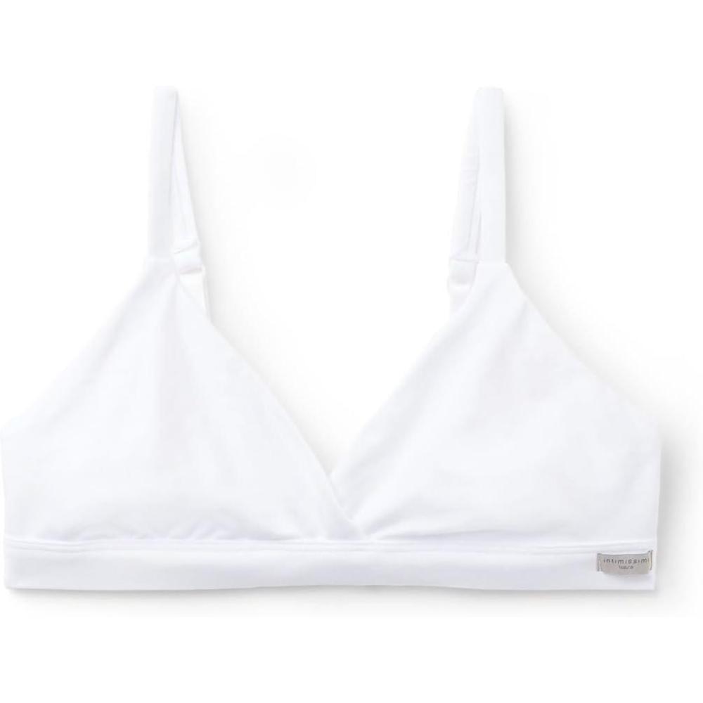 imageWomans Emma Triangle Bra in Natural CottonWhite  White