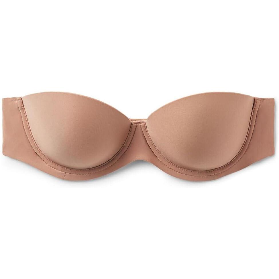 imageWomans Giada Microfiber Bandeau BraNatural  Marrone Cappuccino