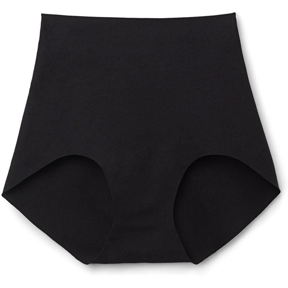 imageWomans Light Shaping Cotton High Waist PantiesBlack  Black
