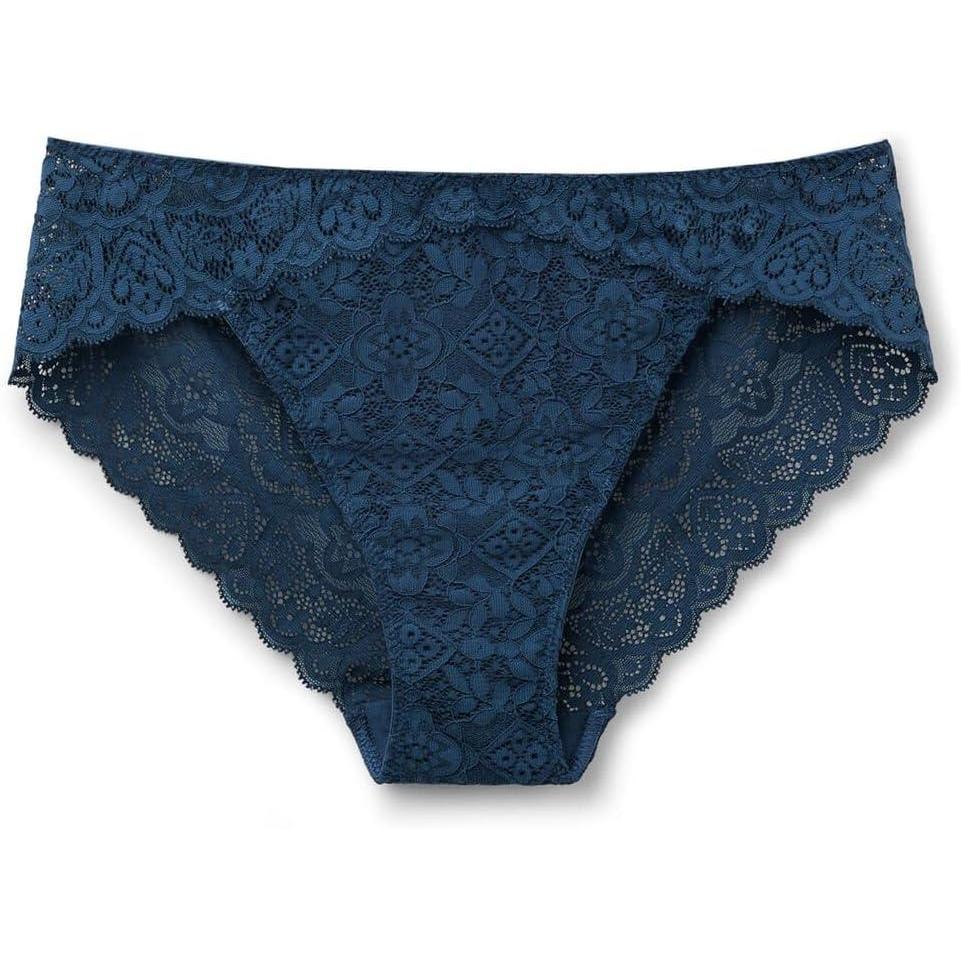 imageWomans Low Rise Lace PantiesBlue  Peacock Blue