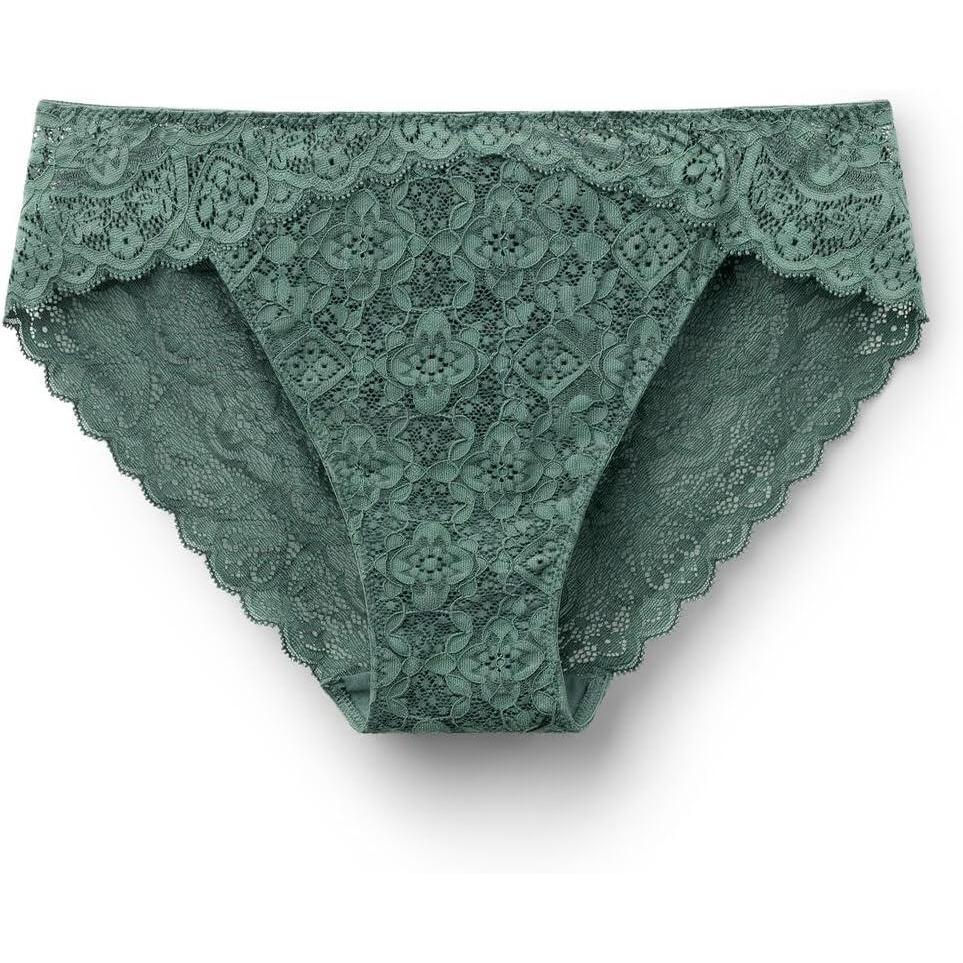 imageWomans Low Rise Lace PantiesGreen  Forest Green