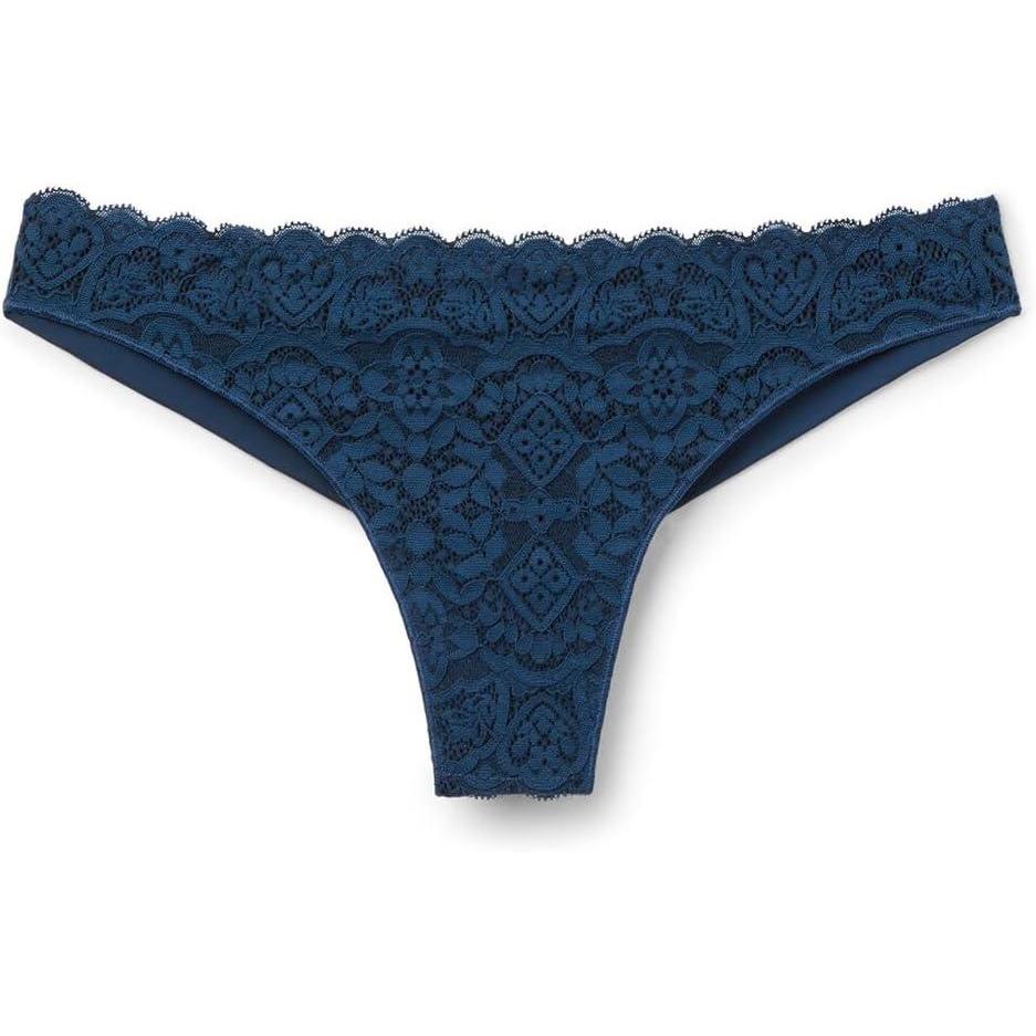 imageWomans Microfiber Lace BrazilianBlue  Peacock Blue