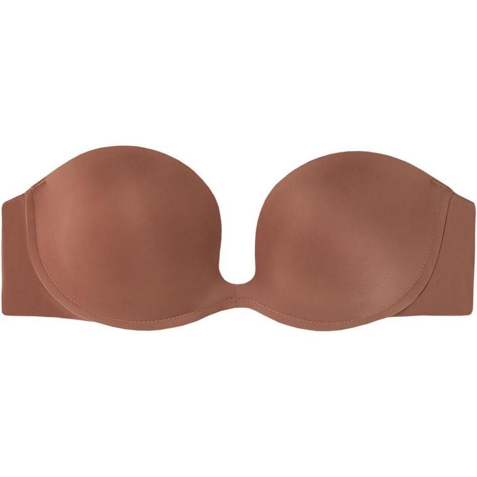 imageWomans Monica Bandeau Bra in Ultralight MicrofiberNatural  Caramel Dark Beige