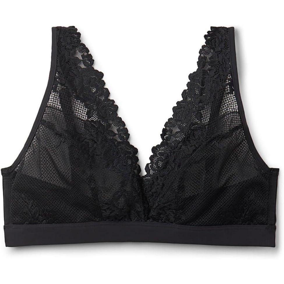 imageWomans Pretty Flowers Lara Triangle BraBlack  Black