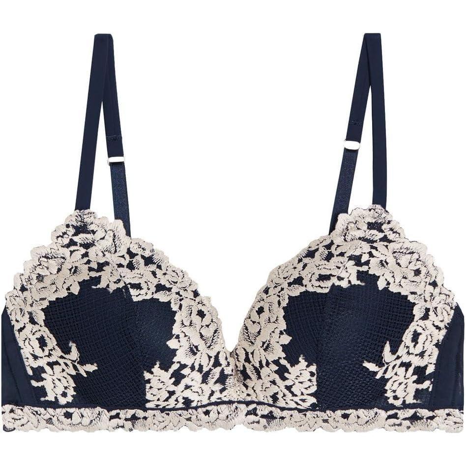 imageWomans Pretty Flowers Tiziana Triangle BraBlue  Deep BlueVanilla