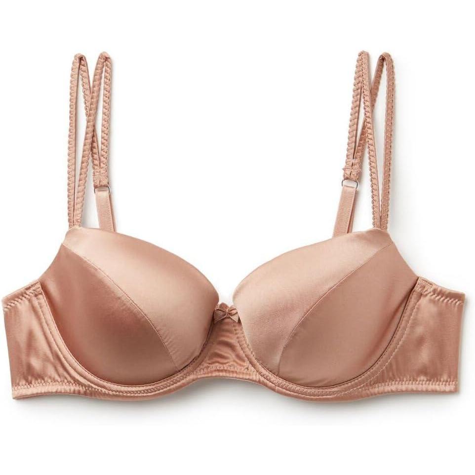imageWomans Sofia Natural Lift Balconette Bra in SilkNatural  Satin Pink