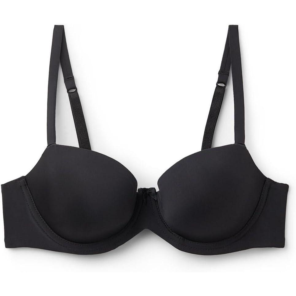 imageWomans Sofia Natural Lift Balconette Bra in Ultralight MicrofiberBlack  Black