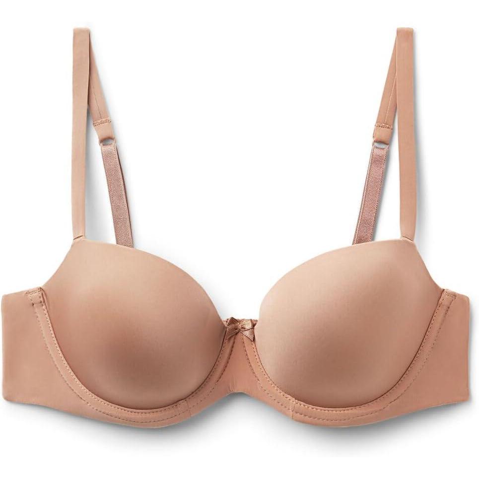 imageWomans Sofia Natural Lift Balconette Bra in Ultralight MicrofiberNatural  Marrone Cappuccino