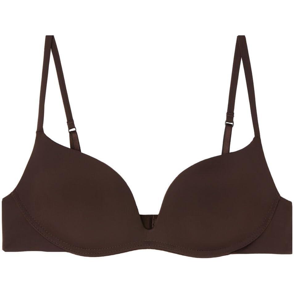 imageWomans The Silky Touch Microfiber Gioia Super PushUp BraBrown  Mocha Brown