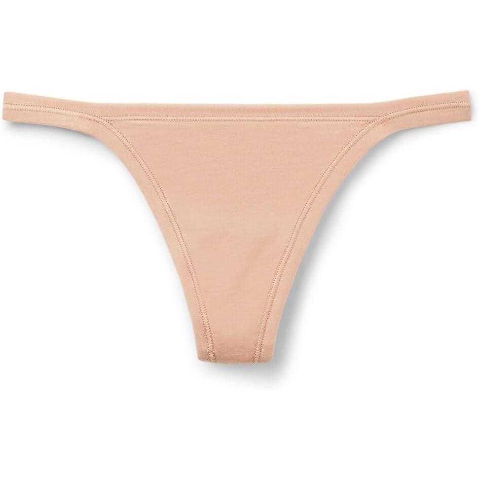 imageWomans Ultralight Cotton String ThongNatural  Honey Soft Beige