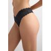 Woman’s 80s-style Lace Brazilian(Black – Black)