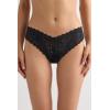 Woman’s 80s-style Lace Brazilian(Black – Black)