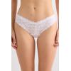 Woman’s 80s-style Lace Brazilian(White – White)