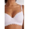 Woman’s Adele Lace Triangle Bra(White – White)