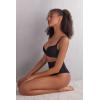 Woman’s Adele Wireless Boost Triangle Bra in Ultralight Microfiber(Black – Black)