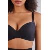 Woman’s Adele Wireless Boost Triangle Bra in Ultralight Microfiber(Black – Black)