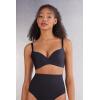 Woman’s Adele Wireless Boost Triangle Bra in Ultralight Microfiber(Black – Black)