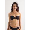 Woman’s Anna Bandeau Bra in Ultralight Microfiber(Black – Black)