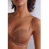Woman’s Anna Bandeau Bra in Ultralight Microfiber(Natural – Caramel Dark Beige)