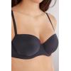 Woman’s Balconette Carlotta Plump Bra in Ultralight Microfiber(Black – Black)