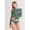Woman’s Brazilian Panties in Seamless Ultra Light Microfiber(Green – Forest Green)