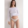 Woman’s Brazilian Panties in Seamless Ultra Light Microfiber(Ivory – Powder White)