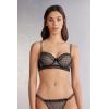 Woman’s Cool Elegance Sofia Balconette Bra(Black – Nero/Cream)