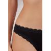Woman’s Cotton and Lace Brazilian(Black – Black)