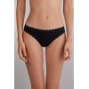 Woman’s Cotton and Lace Brazilian(Black – Black)
