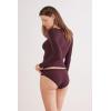 Woman’s Cotton and Lace Panties(Burgundy – Dark Burgundy)