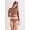 Woman’s Cotton and Lace Panties(Natural – Caramel Dark Beige)