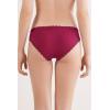 Woman’s Cotton and Lace Panties(Red – Beet Red)