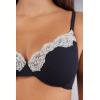Woman’s Effortless Beauty Francesca Balconette Bra(Black – Nero/Cream)