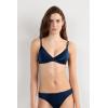 Woman’s Emma Refined Everyday Bralette Triangle Bra in Silk(Blue – Intense Blue)