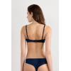 Woman’s Emma Refined Everyday Bralette Triangle Bra in Silk(Blue – Intense Blue)