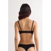 Woman’s Emma Triangle Bra in Natural Cotton(Black – Black)