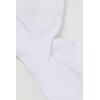 Woman’s Emma Triangle Bra in Natural Cotton(White – White)