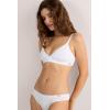 Woman’s Emma Triangle Bra in Natural Cotton(White – White)