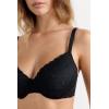 Woman’s Francesca Lace Balconette Bra(Black – Black)