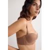 Woman’s Giada Microfiber Bandeau Bra(Natural – Caramel Dark Beige)