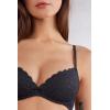 Woman’s Gioia Lace Super Push-Up Bra(Black – Black)