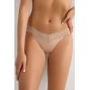 Woman’s Lace and Microfiber ‘80s Style Brazilian(Natural – Honey Soft Beige)