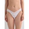 Woman’s Lace and Microfiber ‘80s Style Brazilian(White – White)