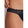 Woman’s Lace and Microfiber Carioca Brazilian(Black – Black)