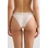 Woman’s Lace and Microfiber Carioca Brazilian(Natural – Avorio Crema)